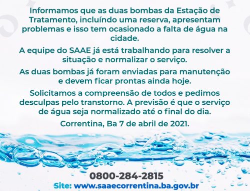 COMUNICADO DO SAAE